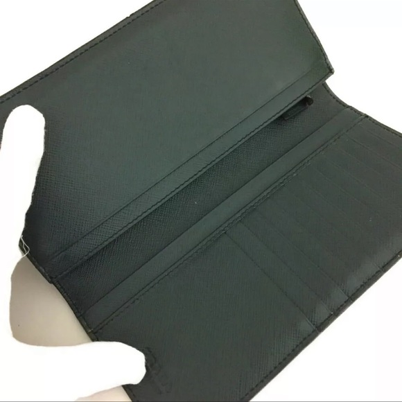 SOLD 6/29/22 PRADA Check Book/Long Wallet Saffiano Leather Bifold Wallet - Picture 2 of 8